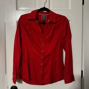 COPY - Express red The Essential Shirt long sleeve button down Size M